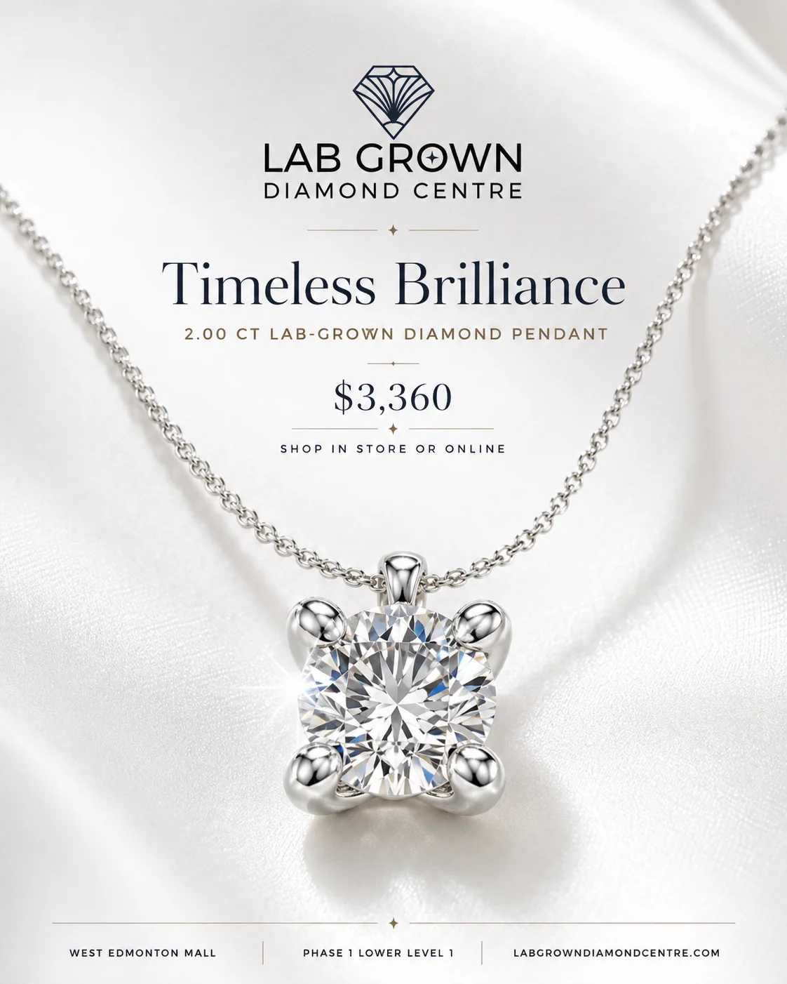 Lab Grown Diamond Centre necklace product image
